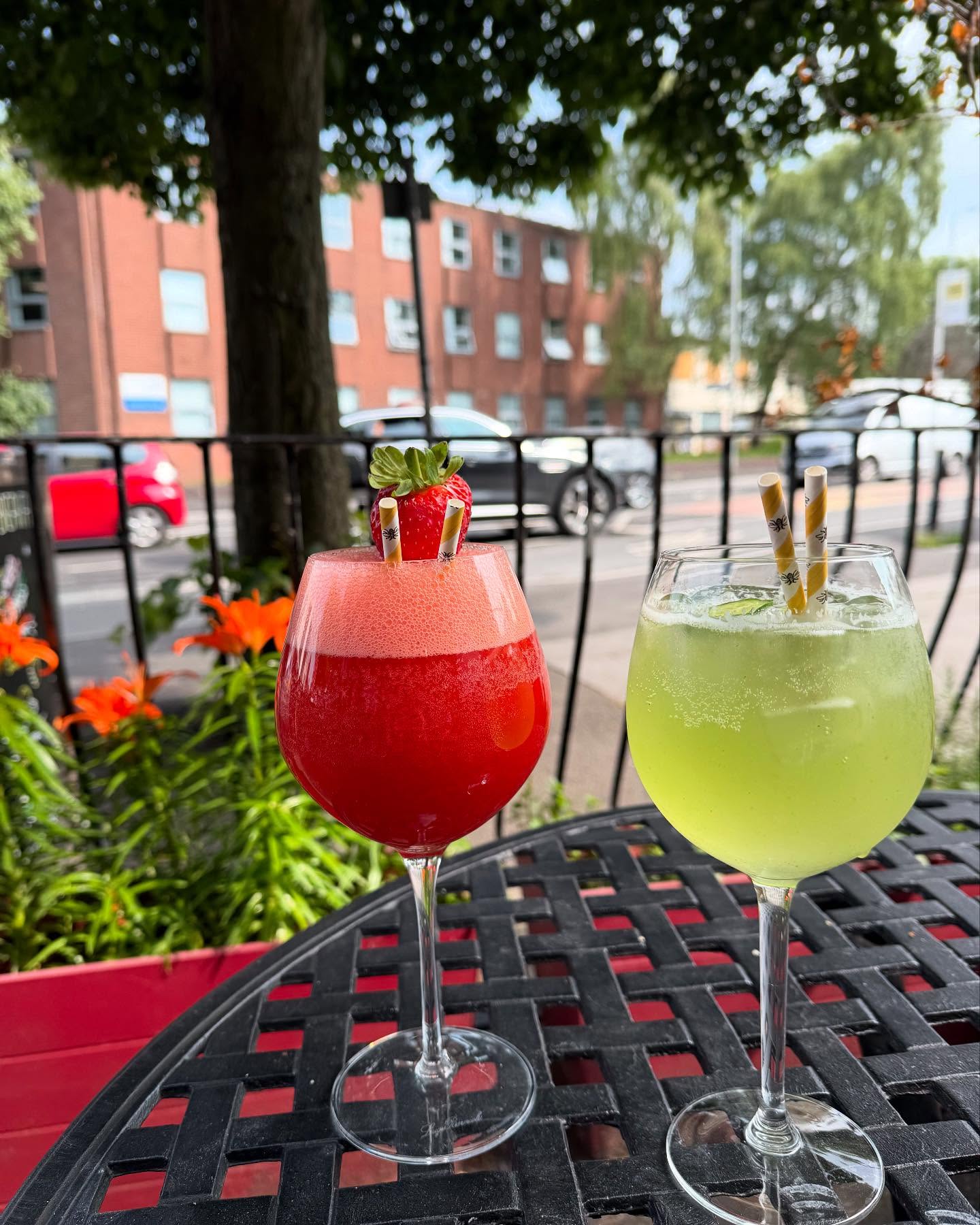 Strawberry and cucumber mocktails